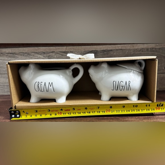Rae Dunn Piglet Cream And Sugar Set - NEW - Picture 5 of 7